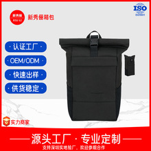 定制卷口防水男女电脑背包滑板棒球骑行双肩包包潮牌英伦运动包