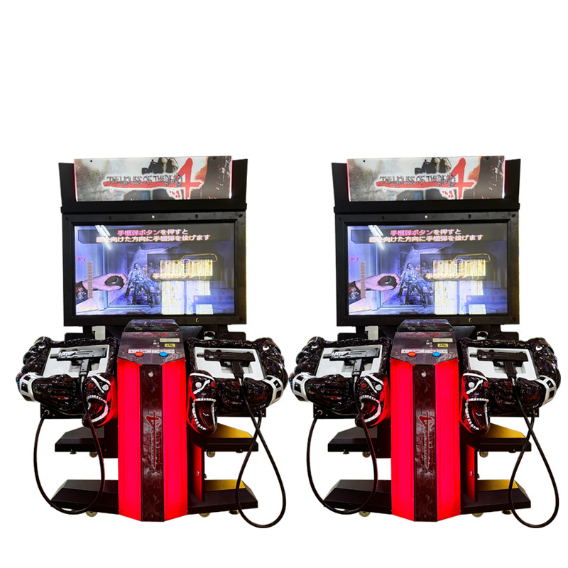 Equipo de la ciudad de videojuegos Casa encantada 4 máquina de pistola de simulación doble equipo de entretenimiento sala de juegos máquina de juego de monedas para adultos