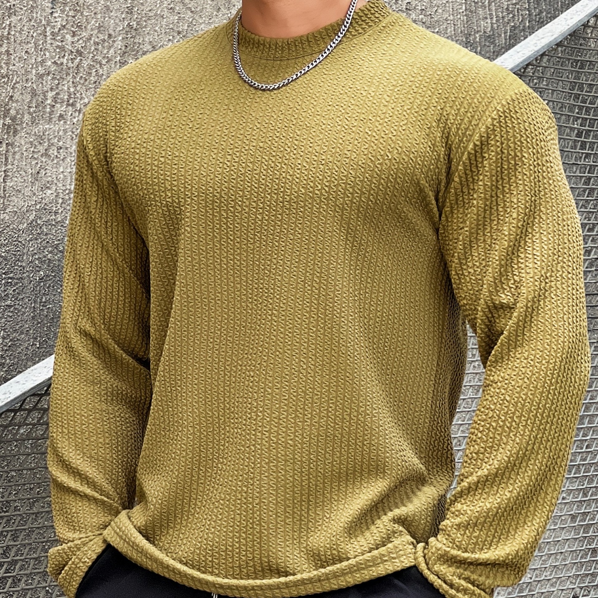 Men's Long Sleeve Workout Shirt Casual Gym Tee American Style Loose Fit Breathable Athletic Top for Basketball Running And Training_viptrois.com