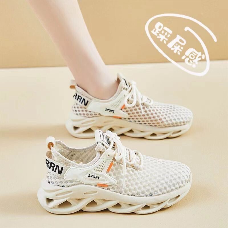 Feeling Mesh sneaker Women's 2025 Summer New Hollow Breathable Mesh Soft Bottom Student Shoes Running Shoes
