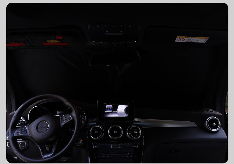 Car Sunshade, Sun Protection and Heat Insulation Sunshade Curtain, Car Interior Sunshade, Front Windshield Cover, Car Window Sunshade Curtain