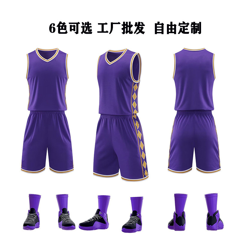 Wholesale Basketball Clothing suit Male Adult Children Training Clothing Competition Team Clothing Female Primary School Student Jersey Clothing
