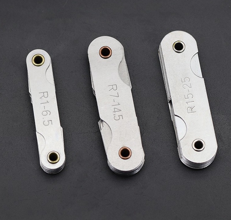 Stainless steel radius gauge radius template R gauge arc radius gauge r gauge arc ruler 1-6.5 7-14.5 15- 