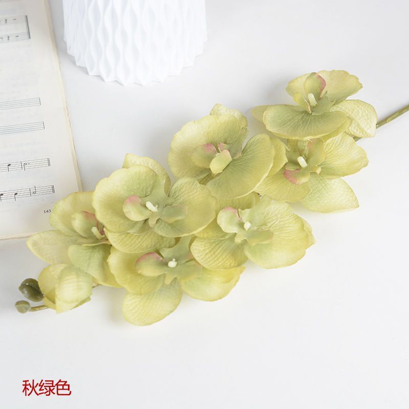 Orquídea de mariposa impresión 3D de 10 cabezas de impresión de flores falsas decoración de sala de estar de alta calidad decoración de flores secas