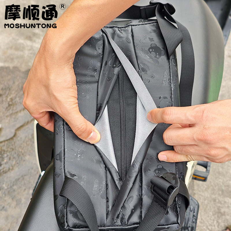 Electric Car Rear Seat Cushion Battery Car Height Thickened Cushion Rear Seat Cushion Sunscreen Wear-resistant Motorcycle Soft Comfortable Seat Bag