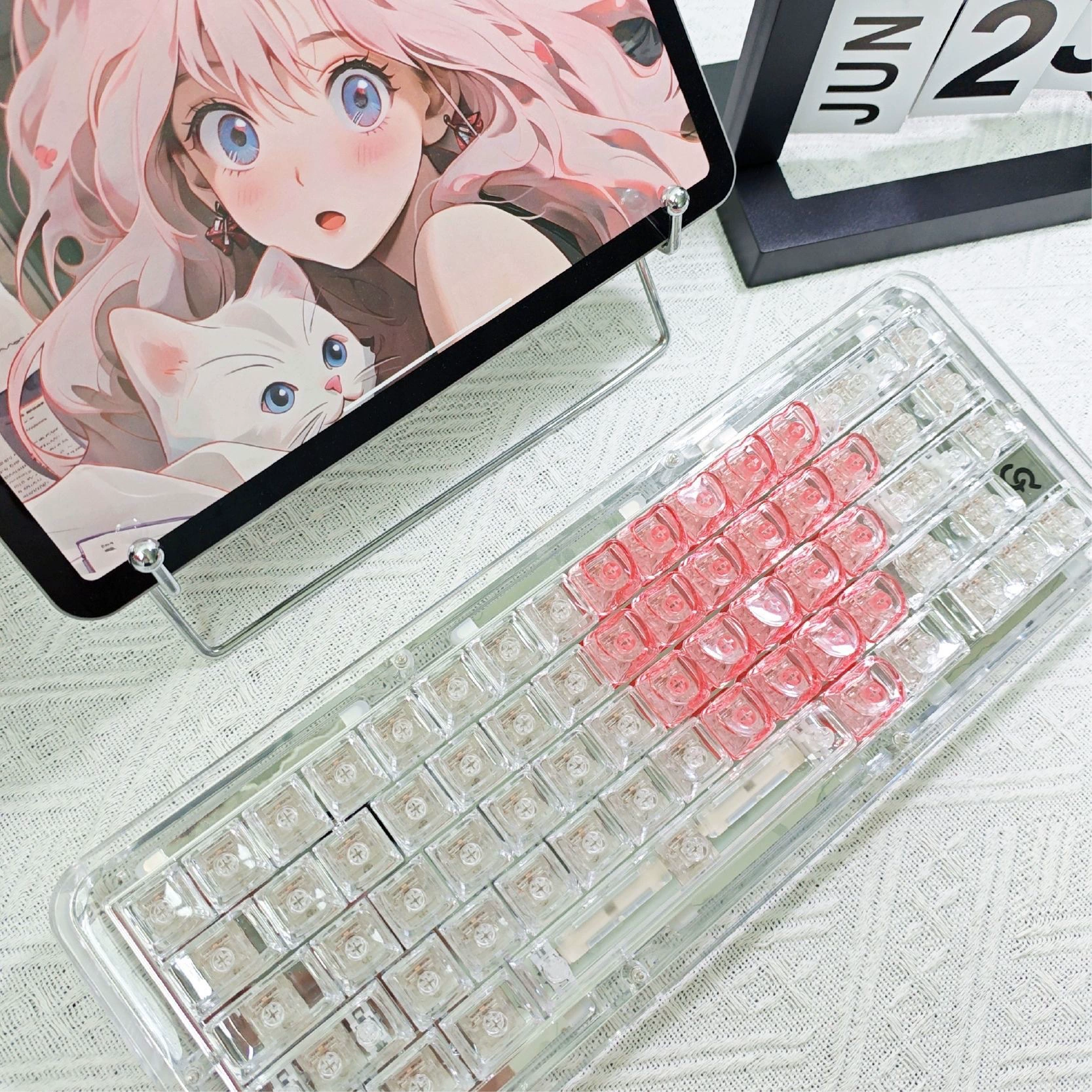 Очень прозрачная клавиша + 21-key love ключ, OEM высококачественный материал PC с пауком Wolf Maican Lion клавиатура