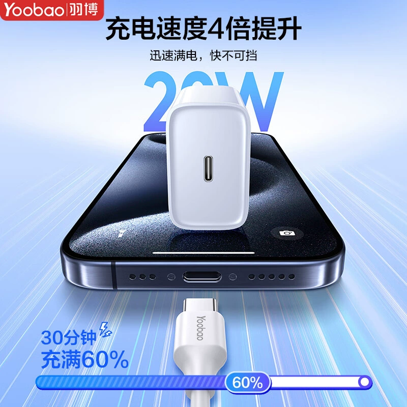 Yubo-P062 /P061 Nitrogen Moisturizing 镓 Fast charger PD30W /PD20W charging head adapter set
