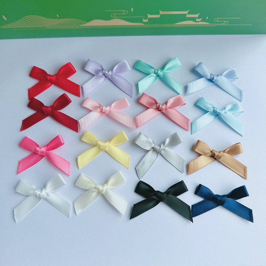 Лента для бантов DIY, 1 см, двусторонняя, полиэстер, аксессуары для одежды, ручная работа, готовое изделие, для плетения