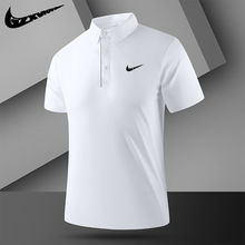 2025新款夏季冰丝短袖polo衫男士速干休闲翻领T恤凉感透气上衣潮