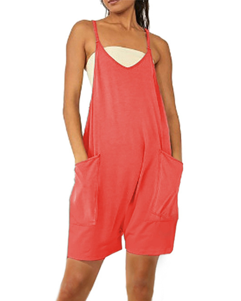 2023 ropa de mujer europea y americana eBay Amazon estación independiente popular cremallera bolsillo suspender pantalones mono suspender Pantalones image 8