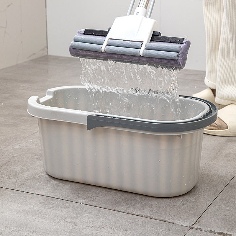 Mop bucket large wheeled household mop bucket rectangular single bucket flat mop bucket mop bucket manufacturers wholesale