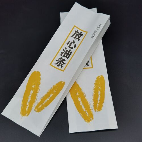 Paper bag for stone mill oil stick, disposable food-grade peace of mind oil stick takeout packing paper bag, oil-resistant paper bag