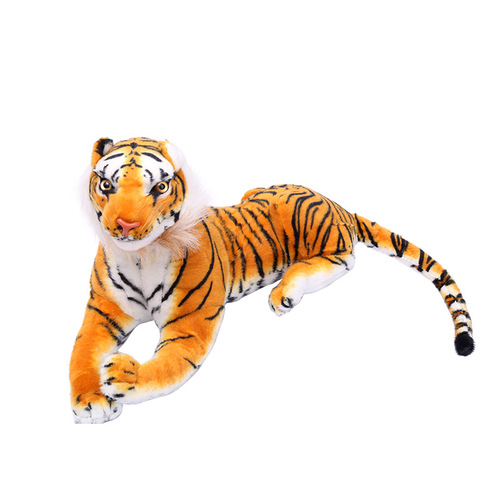 Simulated plush tiger doll plush toy, cute Siberian tiger doll, large white tiger doll pillow, gift to friends