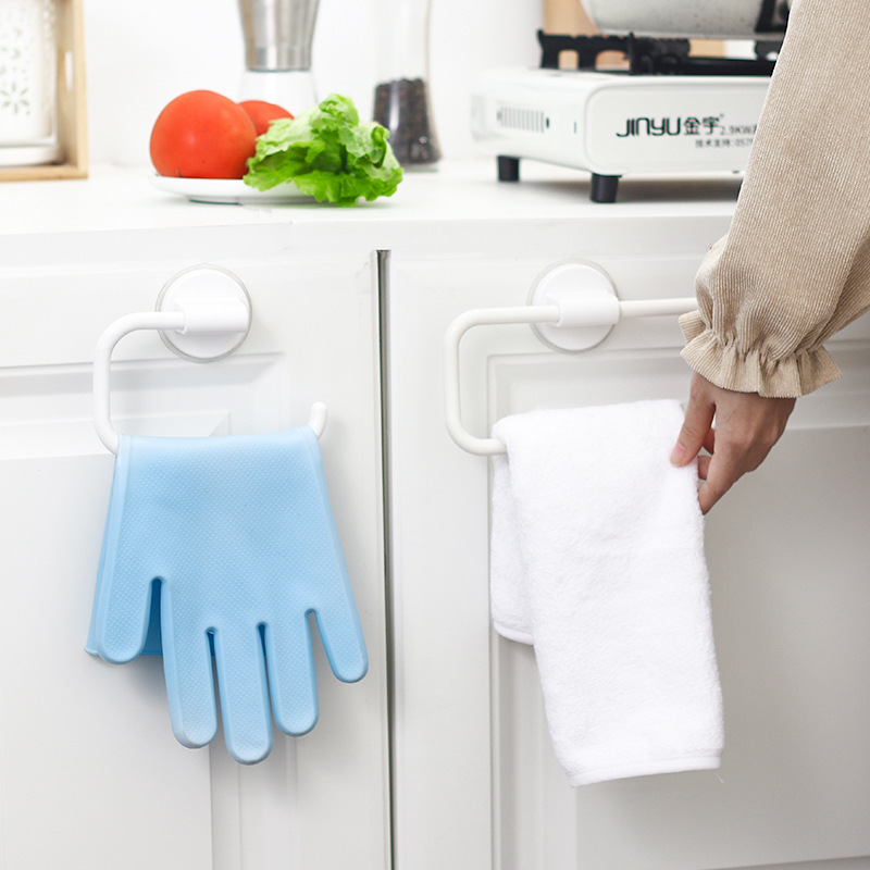 Japanese Simple Bathroom Roll Paper Holder Toilet Paper Towel Hanger Punch-Free Kitchen Hand Rag Storage Rack Wholesale