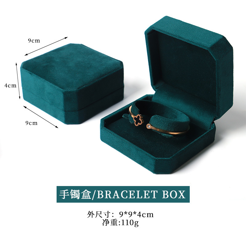 Nuevo joyero octogonal de terciopelo, caja para pendientes y anillos para el 25 aniversario, caja para guardar collares, pulseras y brazaletes con un toque de alta gama. image 25