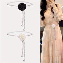Q 74612 Camellia pearl women's waist chain ɽ�軨����װ����