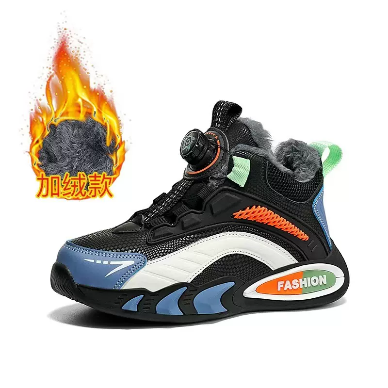 晋江鞋子abckids鞋子儿童棉鞋4-18岁男女童运动跑步棉鞋