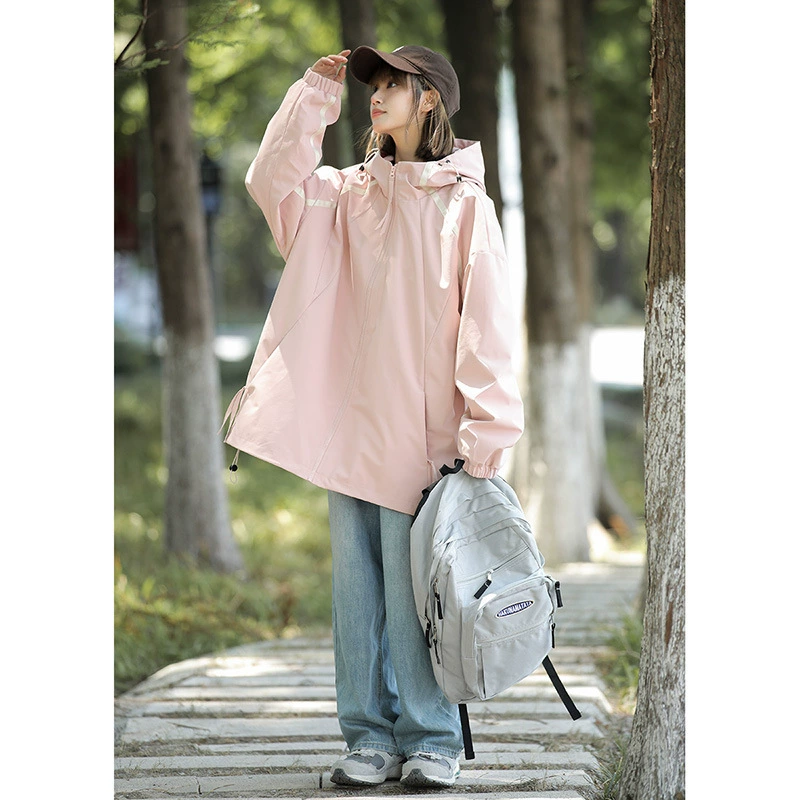 Autumn waterproof windproof quality travel jacket, trend thin trench coat