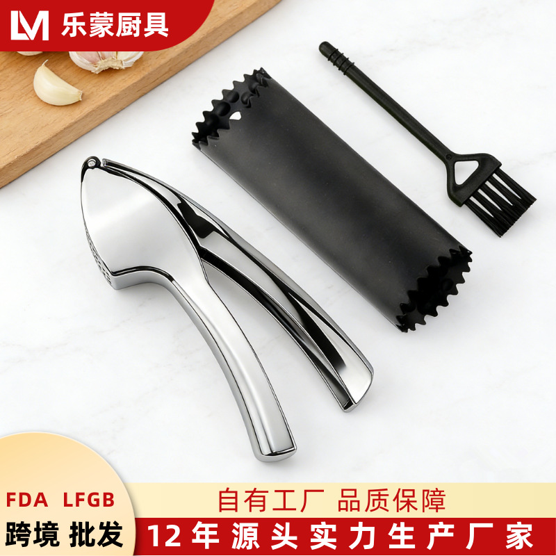Cross-Border Garlic Press Ginger Garlic Household Garlic Paste Tool Thickened Multifunctional Garlic Clip Wholesale Special Kitchen Garlic Paste Maker