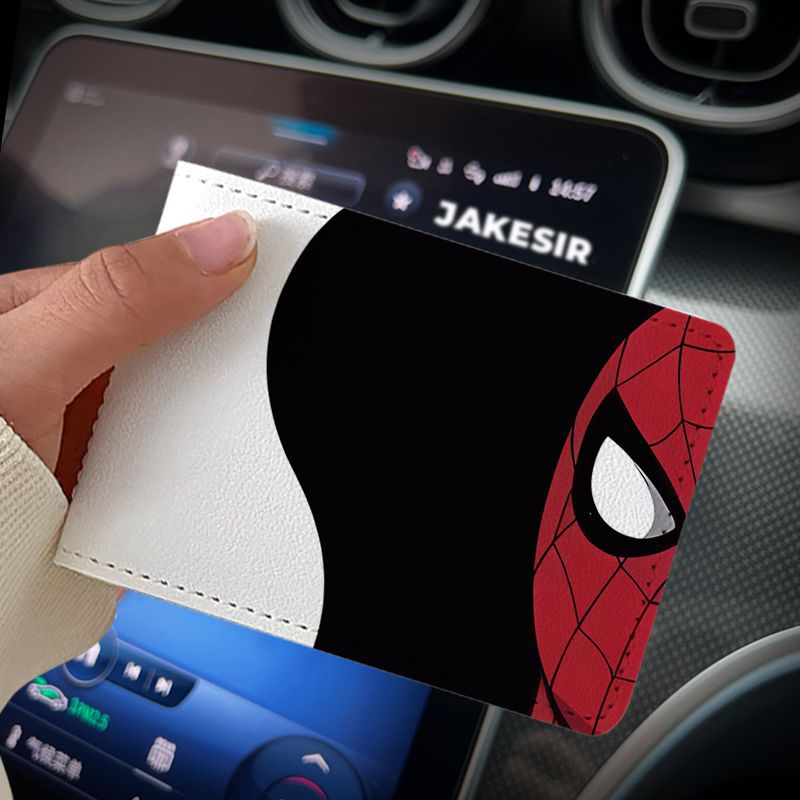 Spider-Man universo de navegación Licencia de Conducir cubierta protectora dos en uno Licencia de Conducir vehículo de motor Licencia de Conducir cubierta de cuero alta apariencia