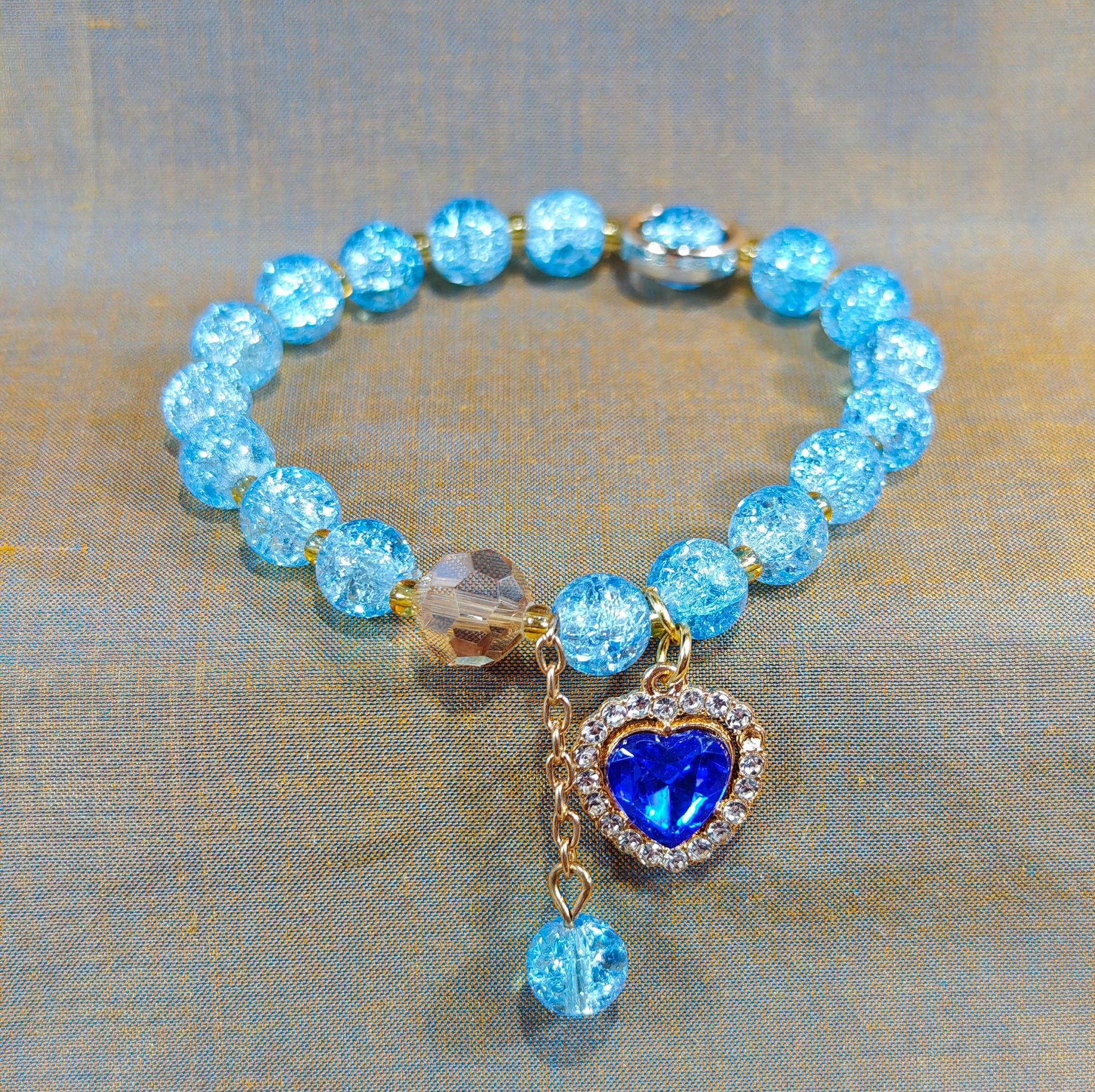 Las celebridades de Internet retro transfronterizas suelen ser todo-fósforo pulsera elástica de estilo ins simple pulsera de moda de lujo ligero, joyería de temperamento