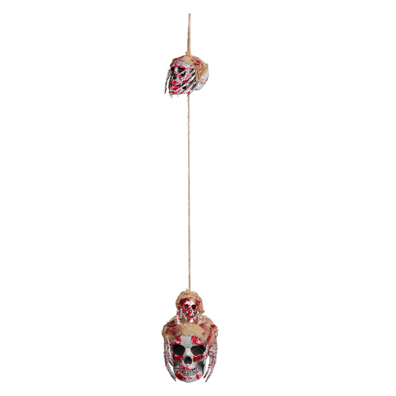 Halloween horrores de sangre calavera simulación cabeza de sangre colgando fantasma sala simulación de terror horror muebles casa embrujada