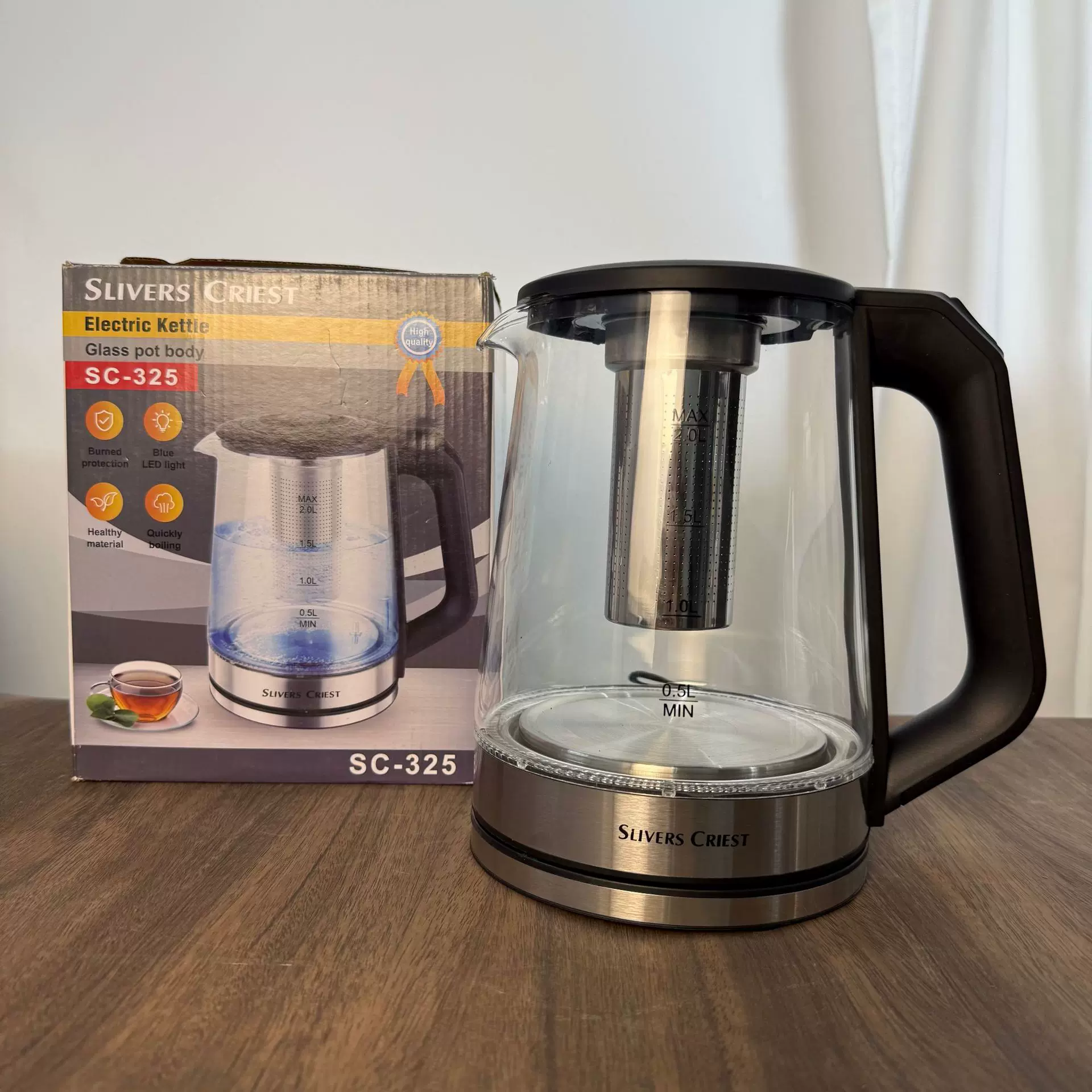 跨境玻璃电水壶电热水壶 可过滤 Electric kettle 家庭厨房电水壶