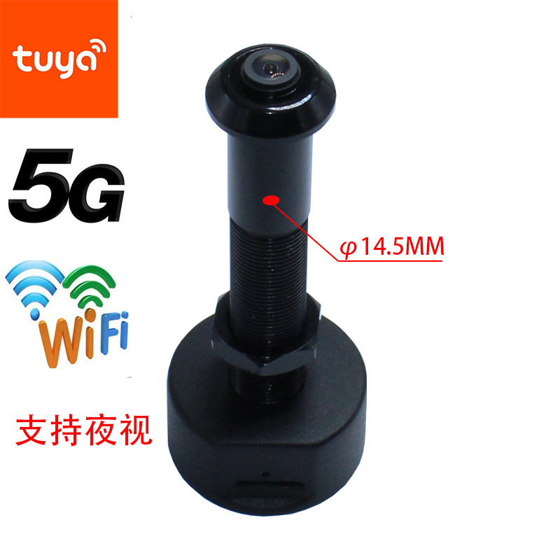 tuya infrared night vision wide angle fisheye security door cat eye WiFi remote security door graffiti smart camera