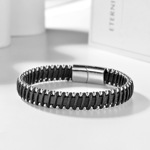 真皮手链简约皮手环 男士牛皮手镯 原创饰品吸铁石手链L20313