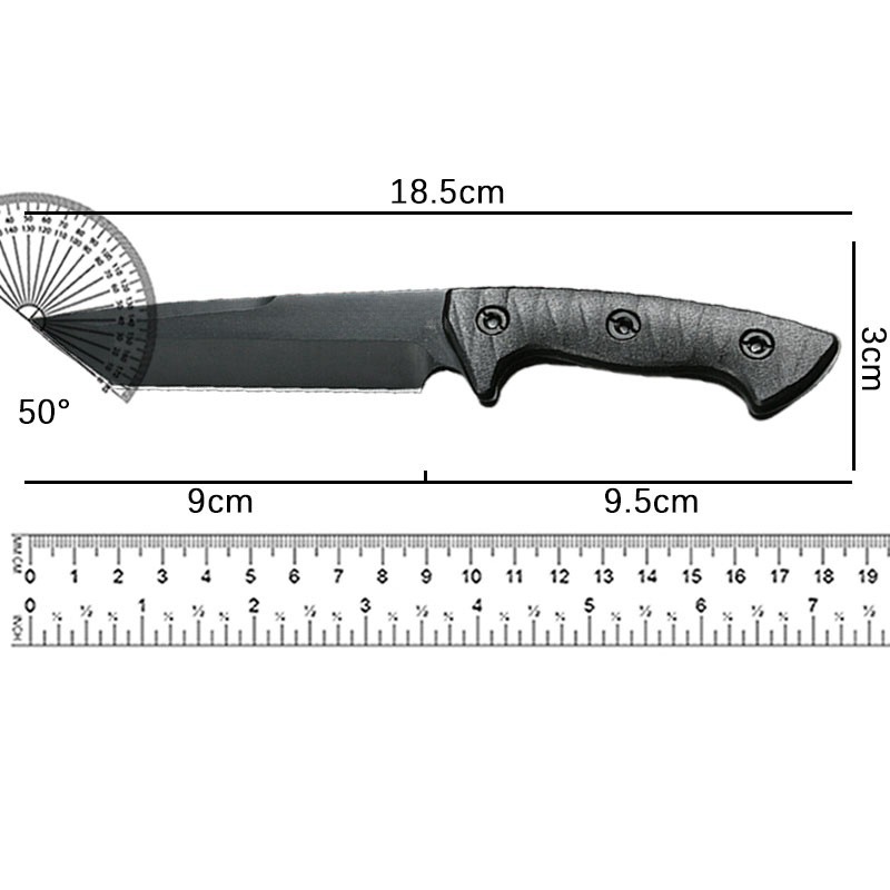 战艇户外多用直刀荒野求生多功能小刀露营随身刀野外便携战术小刀