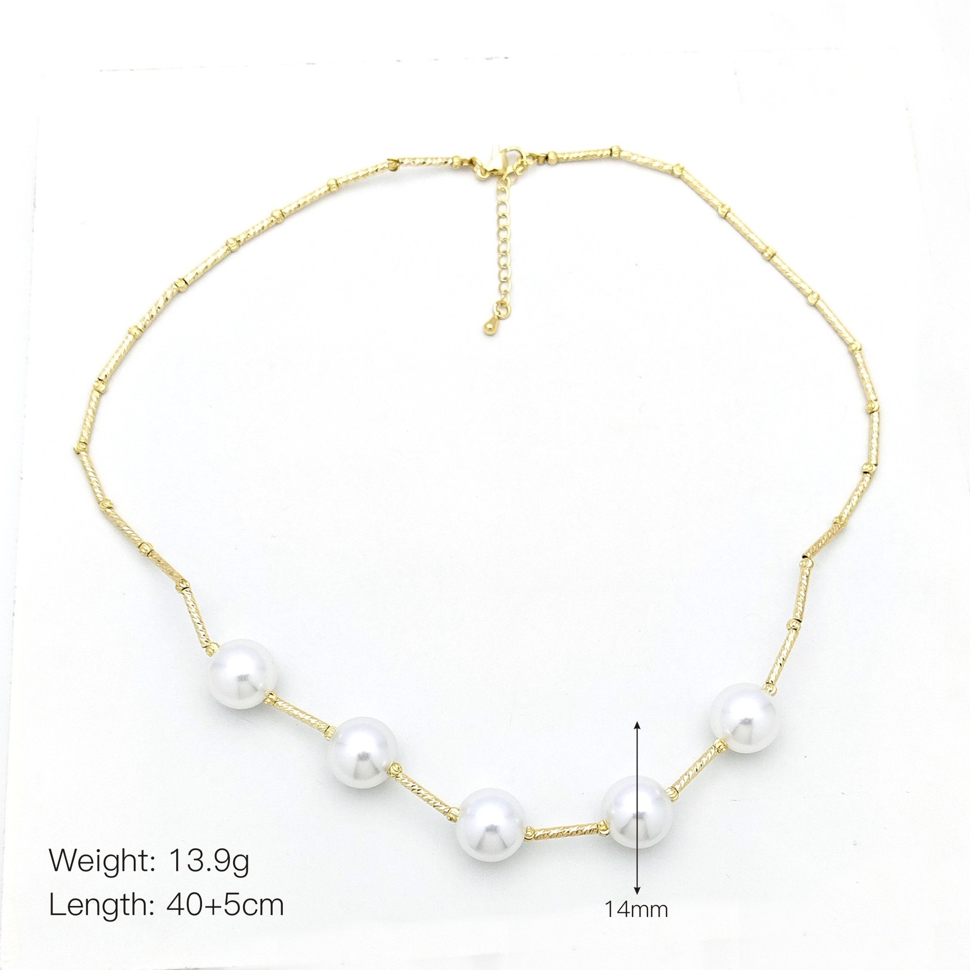17g Weight Copper Pendant Material Necklace Classification Copper Chain Material 1 Piece Quantity Casual, Daily Occasion Copper Material Round, Heart Shape Pattern Women's Gender Beaded, Pearl, Plating Design IG Style Style Rose Gold, Gold, Silver Color Copper Beaded Pearl Plating Round Heart Shape Necklace 6