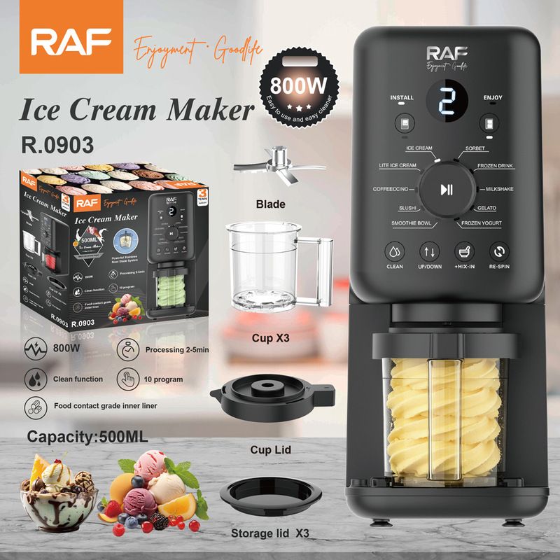 RAF European Standard Cross-Border Ninja Ice Cream Maker, Household Multifunctional Soft Ice Cream Maker, Smoothie Maker, Milkshake Maker, Yogurt Maker RAF European Standard Cross-Border Ninja Ice Cream Maker, Household Multifunctional Soft Ice Cream Maker, Smoothie Maker, Milkshake Maker, Yogurt Maker