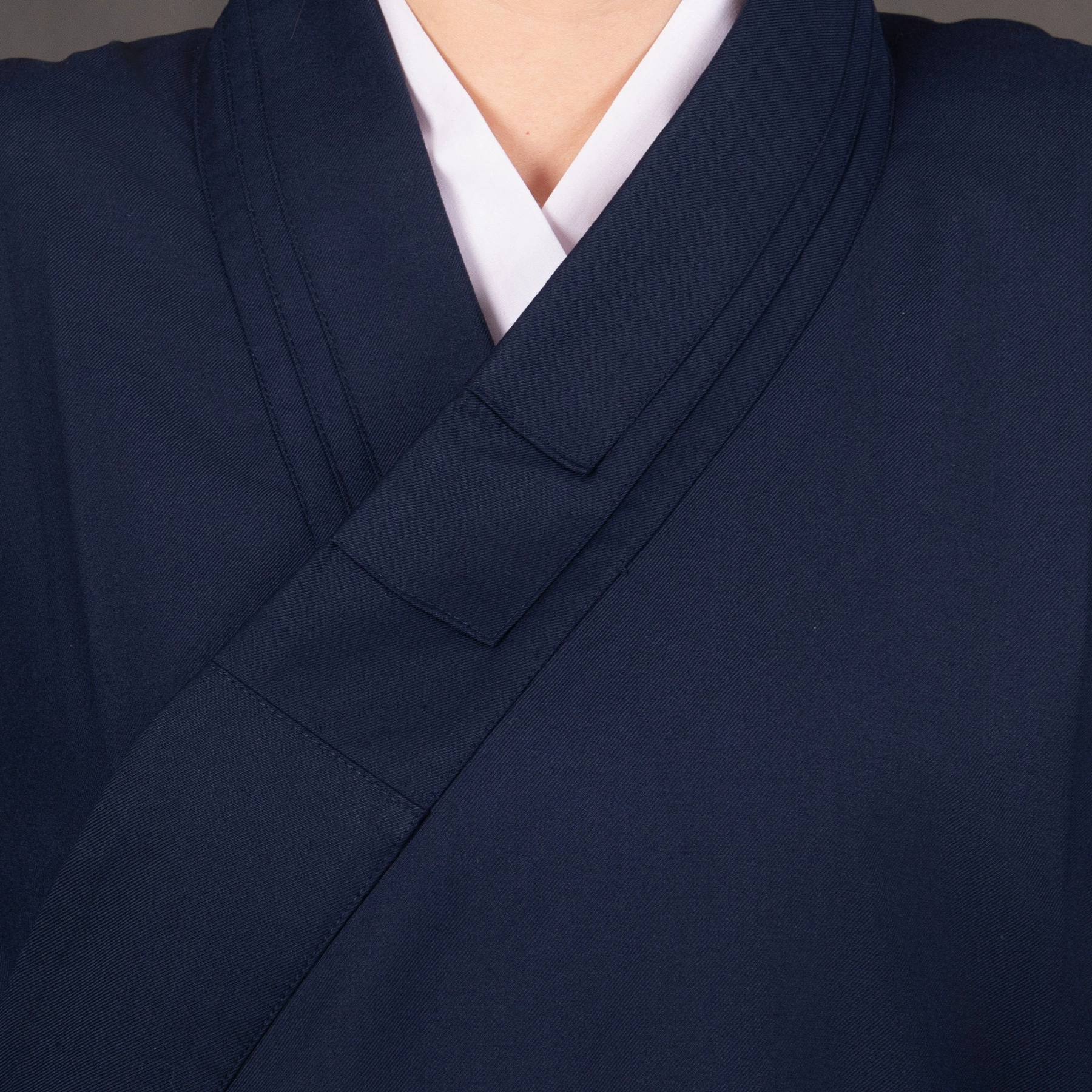 Весна и осень стиль даосское clothing серж Robes даосская одежда даосская одежда мужская и женская наклонный лацкан монахов одежда темно-синий практический костюм одежды