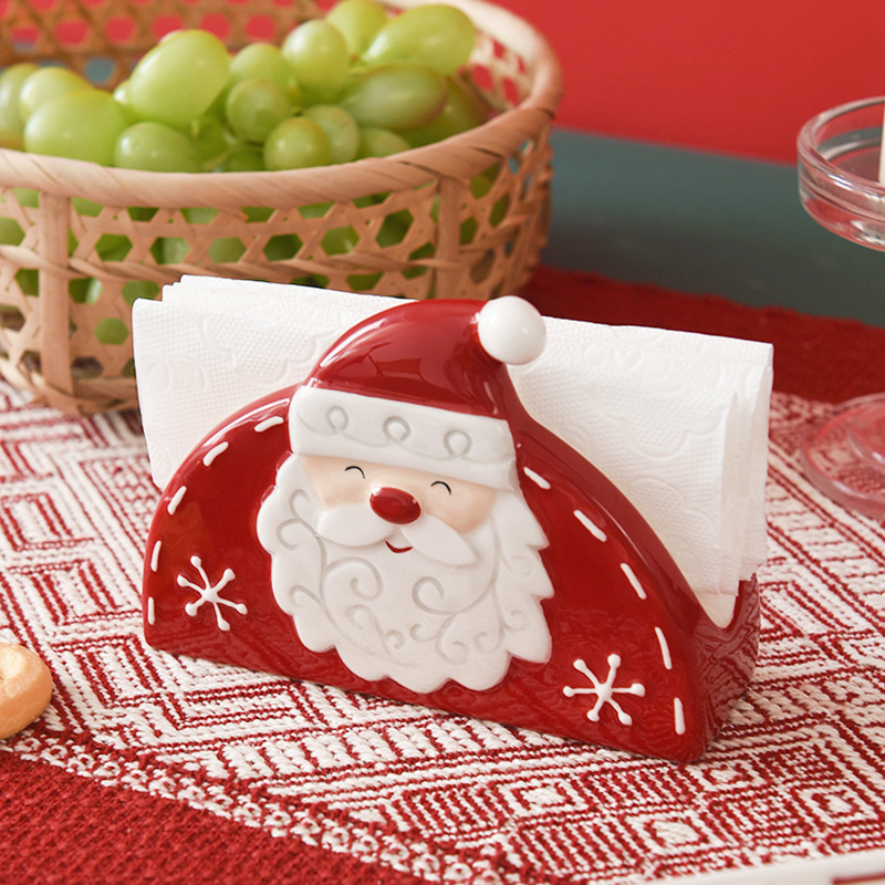 Amazon para Papá Noel Navidad atmósfera encantadora caricatura en relieve pintada a mano toallitas en stock