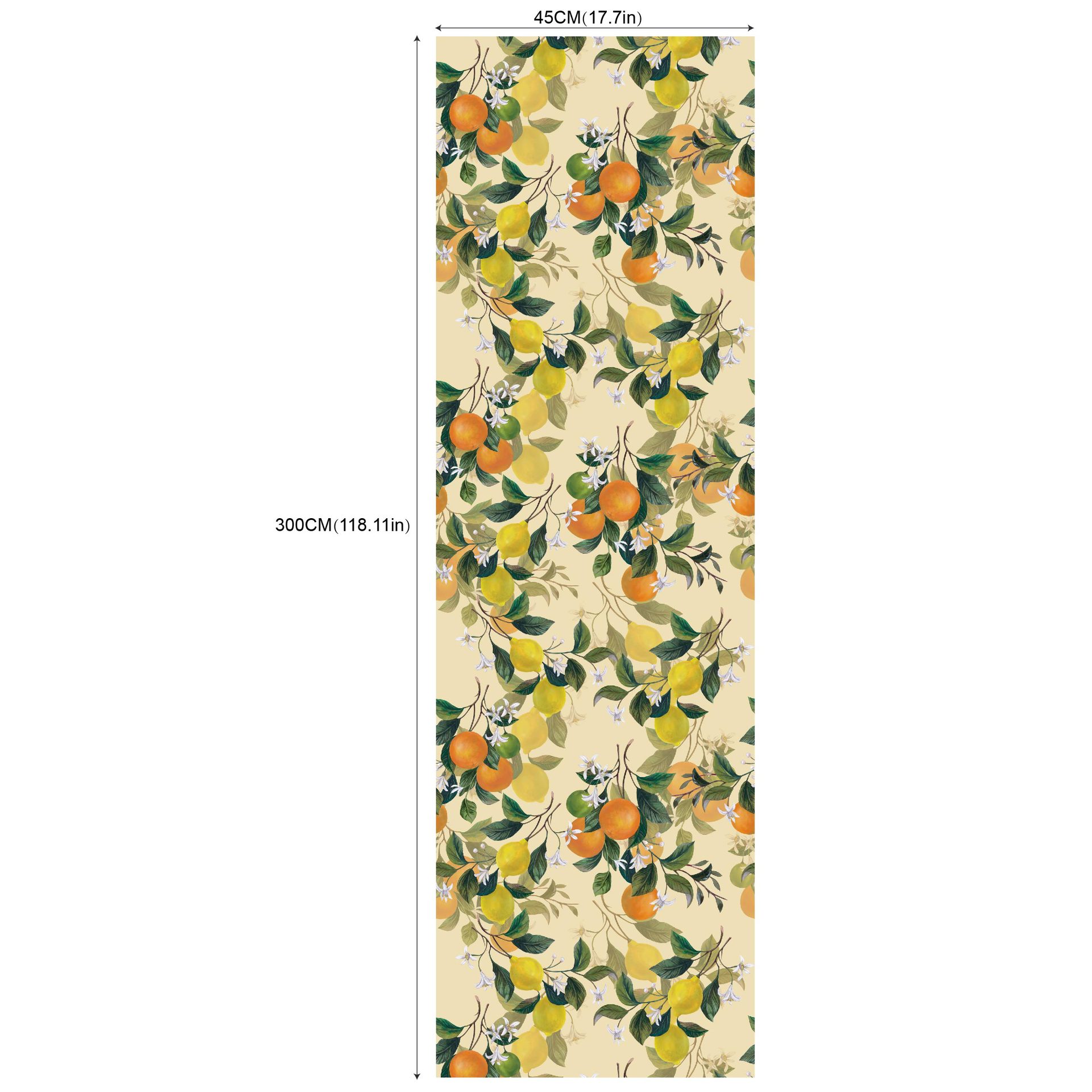 Fresca verde planta flor hoja limón autoadhesivo papel pintado dormitorio Hotel decoración papel pintado RW181-200