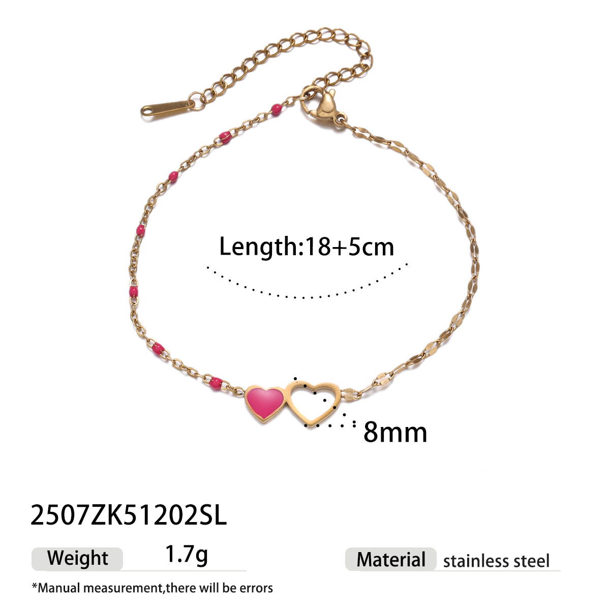 Pulsera de acero inoxidable europea y americana, lujo ligero para mujeres, nicho de amor rosa, pulsera de acero de titanio universal, moda transfronteriza, venta caliente