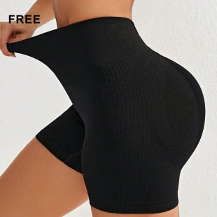 High-Waisted Elastic Yoga Shorts for Women, Tummy-Tightening, Tight-Fitting, Honey-Butt Fitness Sports, Seamless Quick-Drying Outer Training Shorts