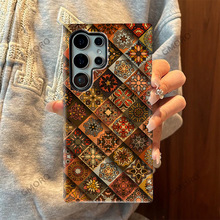 虾皮热销复古图腾双层菲林壳适用三星S25/S24+手机保护套S23男女