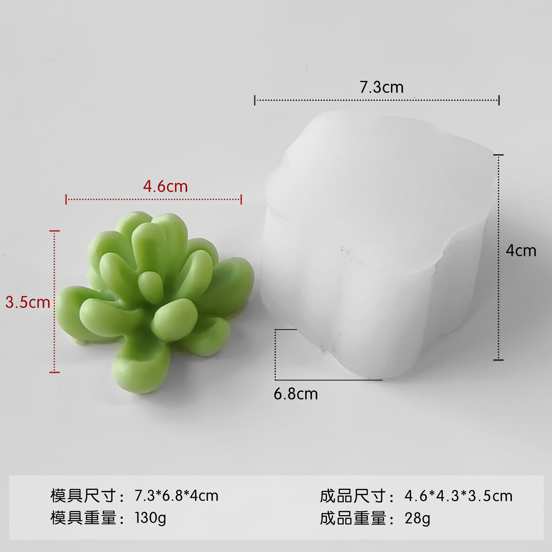 Molde de silicona de aromaterapia de cactus, taza hecha a mano, molde de vela suculente de cactus, adornos de resina de epoxi de bricolaje