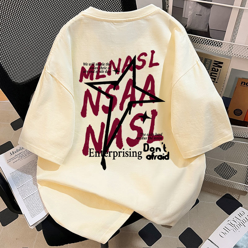 アメリカ純綿tシャツ半袖男性タイプ夏ゆるいins潮牌白揚げ街カップル半袖上着カジュアル|undefined