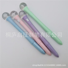 创意新款星座十二生肖水晶球扭动圆珠笔定制卡通造型LED多色灯笔