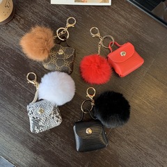 ins internet celebrity fur ball keychain bag pendant school bag pendant mini suitcase pendant backpack accessories jewelry