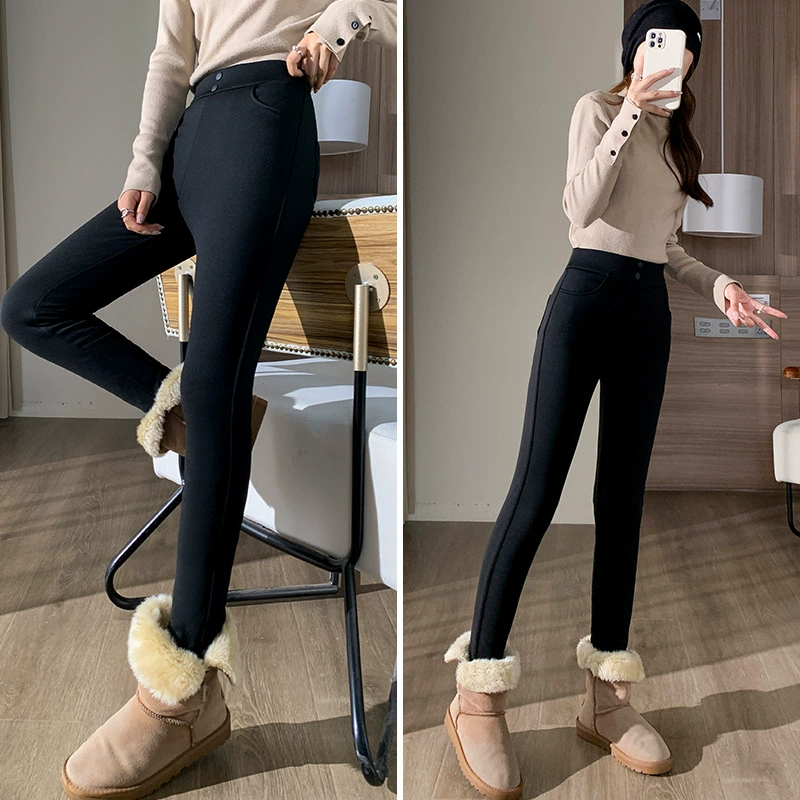 Вельветовые л leggings, тёплые брюки, эластичные зауженные брюки, высокая талия