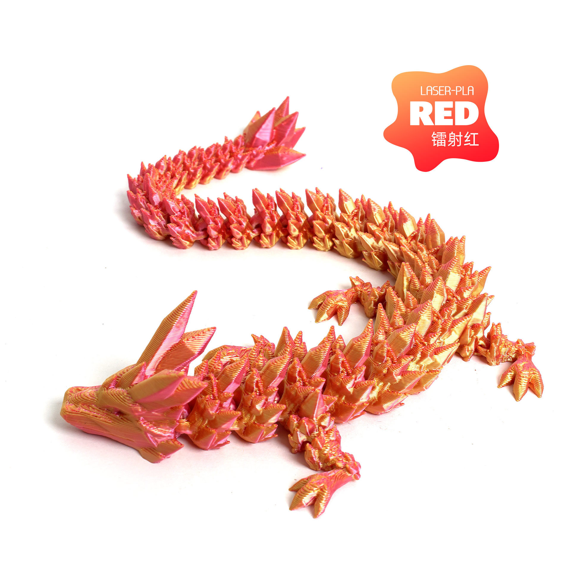 Impresión 3D de cristal dragón ornamentos hechos a mano actividades articulares juguetes de dragón artesanías China dragón huevo al por mayor transfronterizo