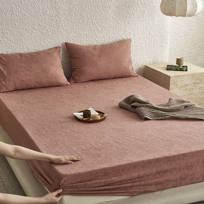 2024 nuevo estilo A de media capa de algodón de tres capas de hilo jacquard funda de cama a prueba de polvo cubierta protectora de colchón acolchado con todo incluido