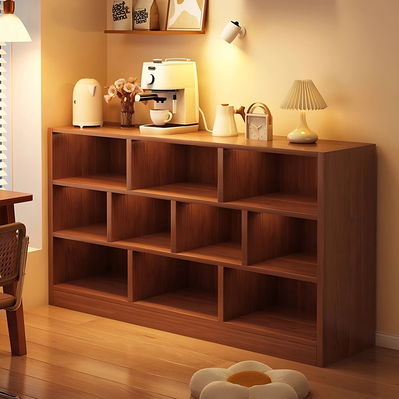 Bookshelf Floor-Standing Storage Rack Multi-Layer Living Room Home Low Cabinet Storage Cabinet Bedroom Storage Rack Grid Cabinet Bay Window Book