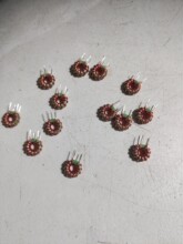 953  0.5红黄线并绕磁环电感器  单层平绕式磁环    500uH