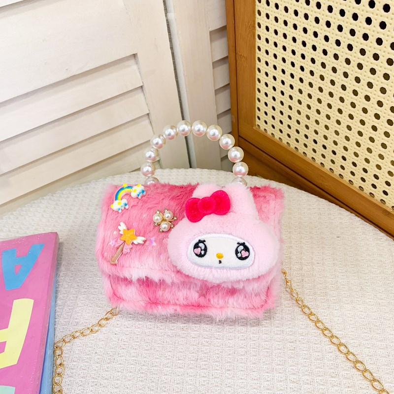 2025 nuevo bolso infantil lindo peluche Sanliou accesorios bolsos princesa bolsos de moda de niñas en línea