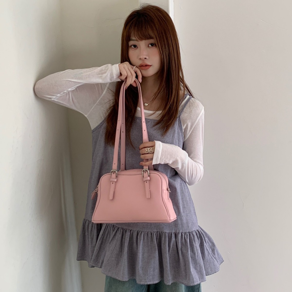 Top Grain Cowhide Bowling Underarm Bag For Women 2026 New Large Capacity Commuter Shoulder Handbag Crossbody Tote - Thumbnail 4