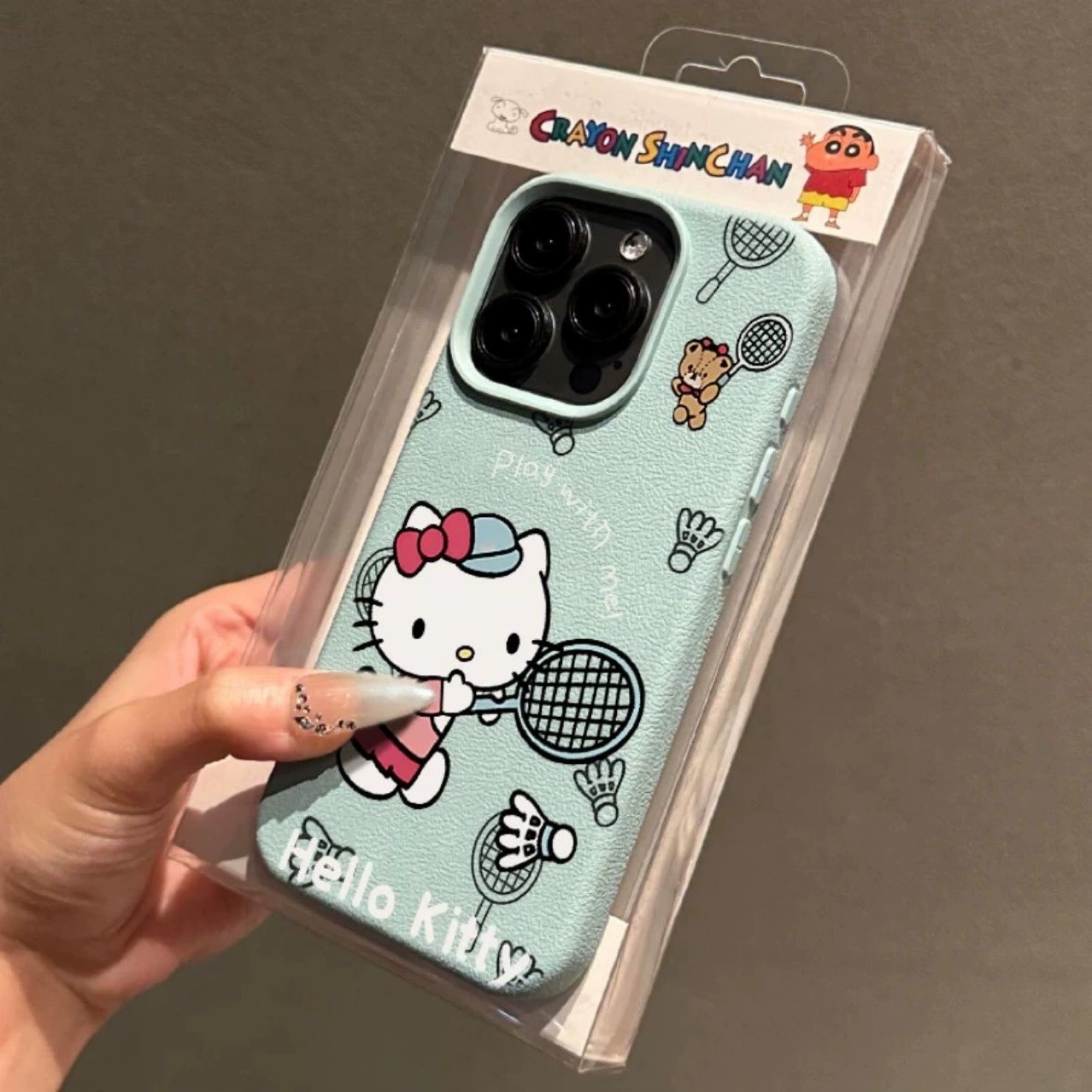 Hello Kitty, яблоко, iPhone16, iPhone15 Pro для бадминтона, чехол для телефона, 15, 13/12, японское и корейское, 7/8, защита от падений